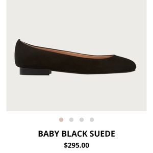 Andrea carrano baby black suede flats 42 / 11